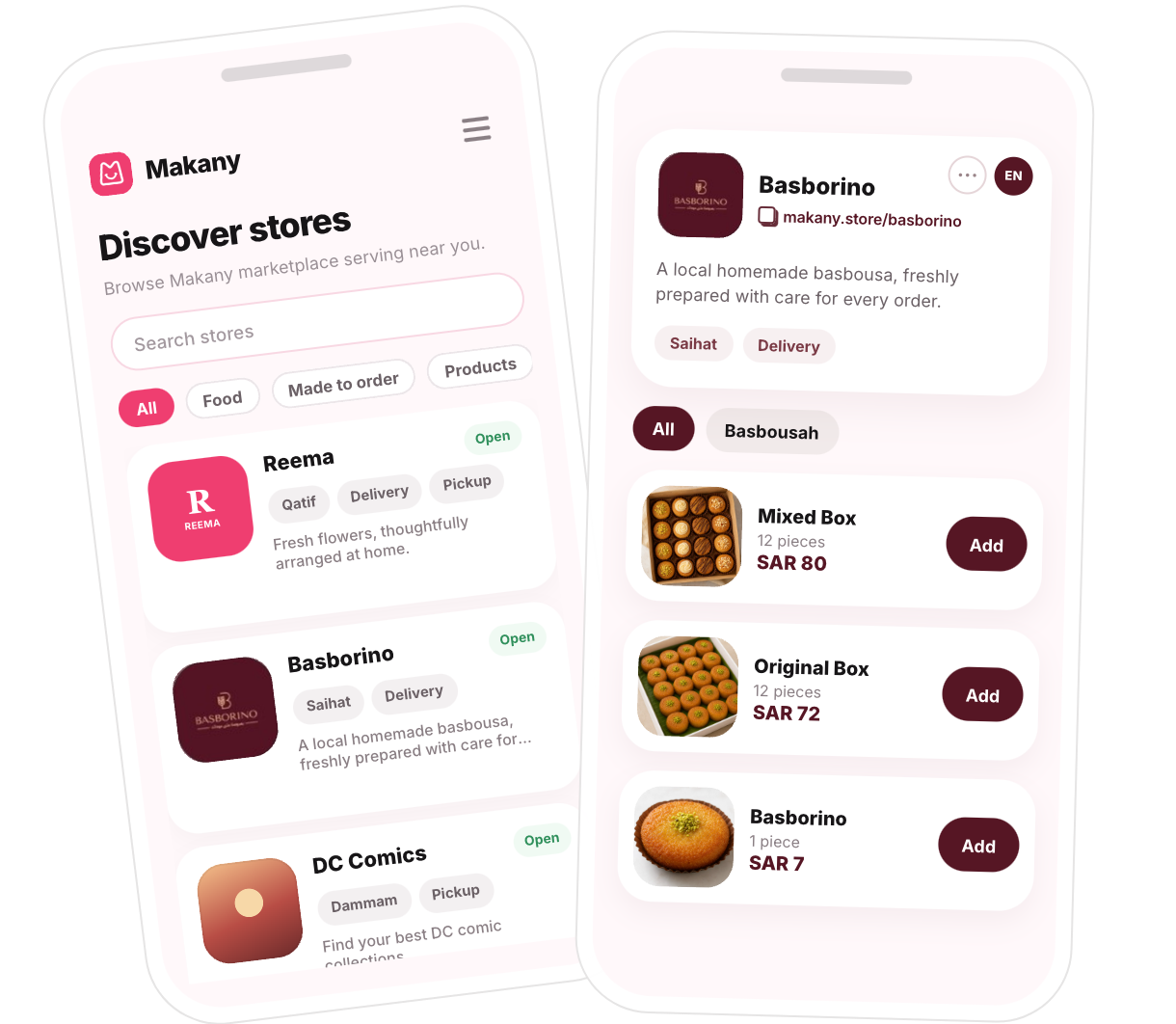 Makany marketplace and store preview